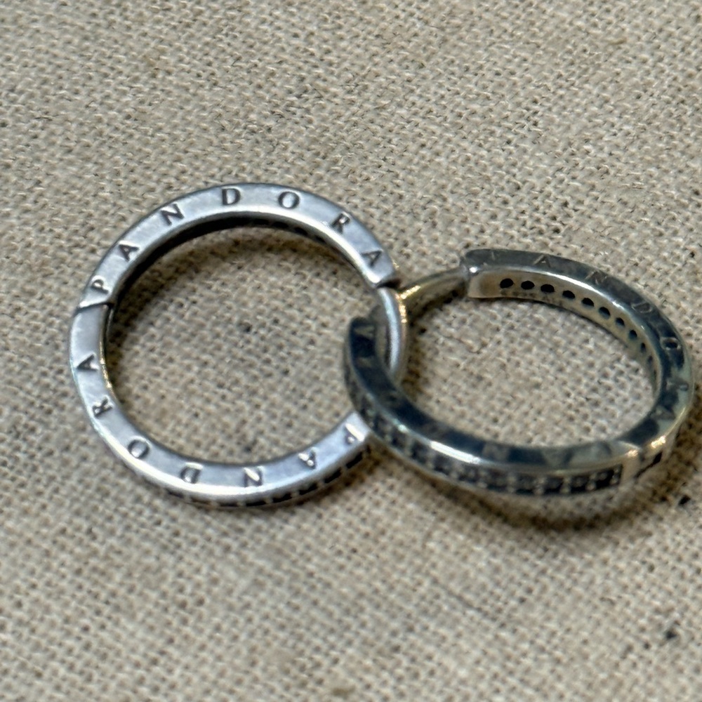 Pandora Sparkling Hoop Earrings